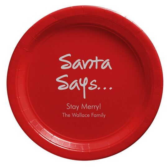 Studio Santa Says Paper Plates